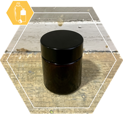 Zalfpot bruin glas met deksel 30 ml