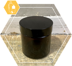Zalfpot bruin glas met deksel 60 ml