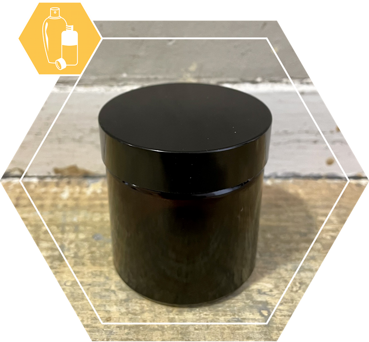 Zalfpot bruin glas met deksel 60 ml