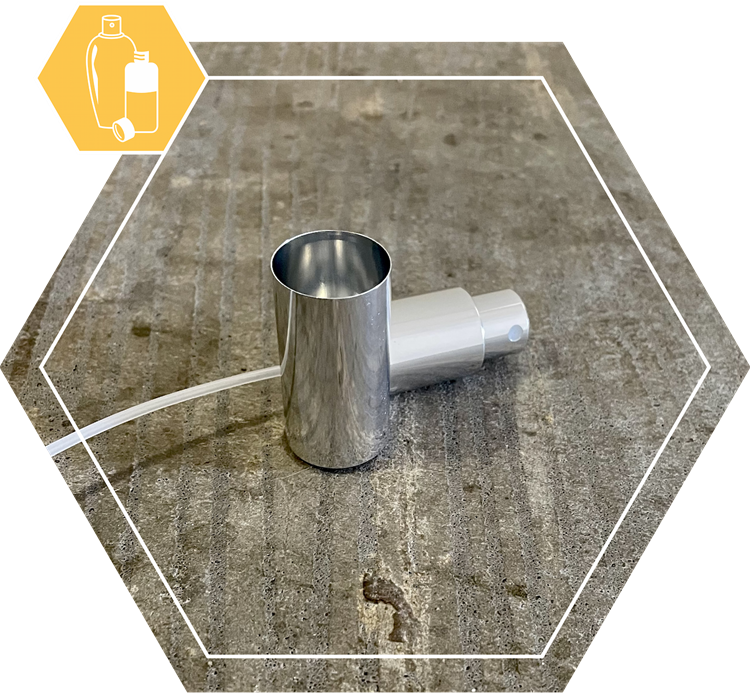 Atomiser E5 silver with cap
