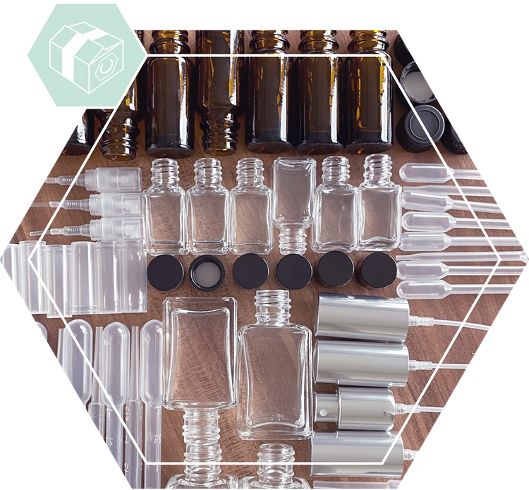 Grote set hulpmiddelen parfum maken