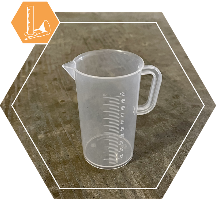 Maatbeker 100 ml PP met handvat