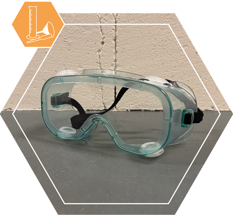 Schutzbrille mit weitem Sichtfeld