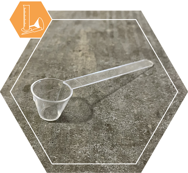 Maatlepel plastic 2,5 ml