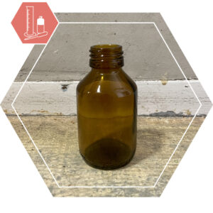 Fles BRUNO DIN28 bruin glas 100 ml