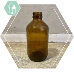 Fles BRUNO DIN28 bruin glas 250 ml