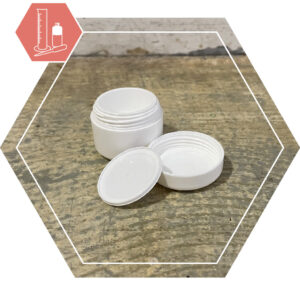 Cream jar white 5 ml + lids