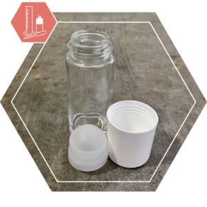 Roll on bottle 50 ml glass – complete