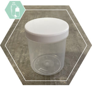 Plastic pot met deksel 180 ml