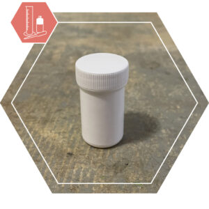 White plastic jar 20 ml + lid