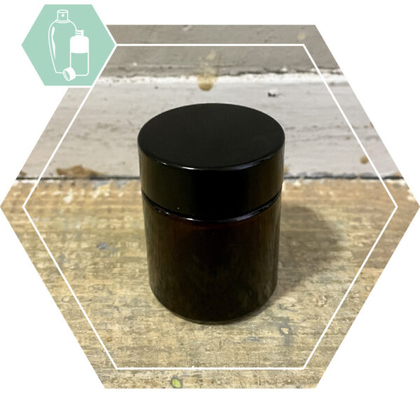 Zalfpot bruin glas met deksel 30 ml