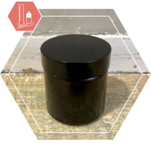 Brown glass jar 60 ml + lid