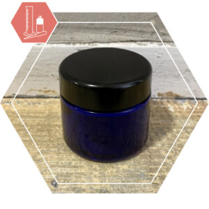 Blue glass jar 50 ml + lid