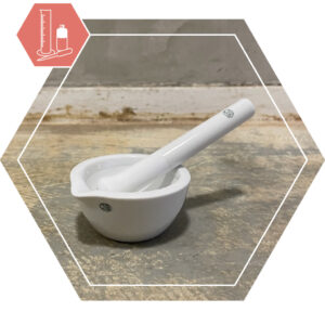 Mortar and pestle porcelain 70 mm