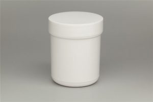 White plastic jar 35 ml + lid