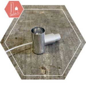 Atomiser attachment E5 silver with cap